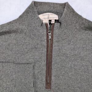 Territory Ahead 100% Cashmere Mens Quarterzip Sweater XXL Elbow Pad Soft Premium